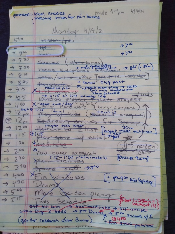 Daily Scheduling, Part !